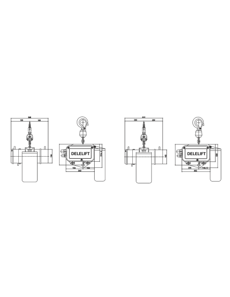 MOTOR ELECTRICO DELELIFT 1 TON DOBLE FRENO IP66 DSH-T3 BGV-D8+
