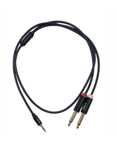 CABLE DE AUDIO MINI PLUG 3,5MM A DOS DE 6,35MM...