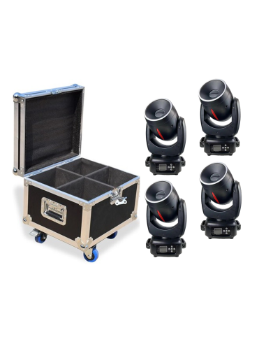 WP-L180MSK KIT X 4 LED SPOT 180W + FLIGHT CASE