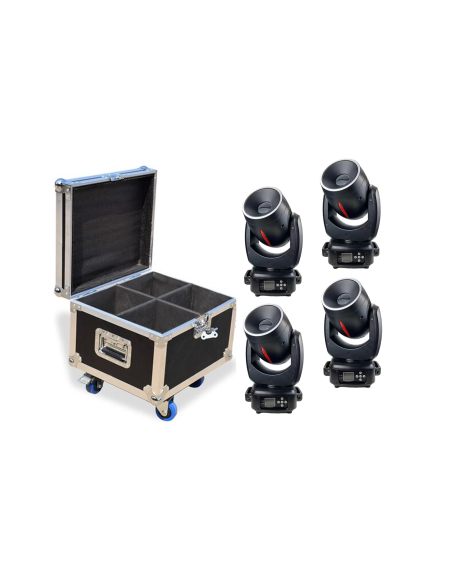 WP-L180MSK KIT X 4 LED SPOT 180W + FLIGHT CASE