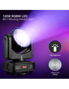BD-LM120 LED MOVING HEAD WASH 120W RGBW + RING