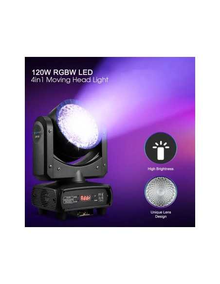 BD-LM120 LED MOVING HEAD WASH 120W RGBW + RING