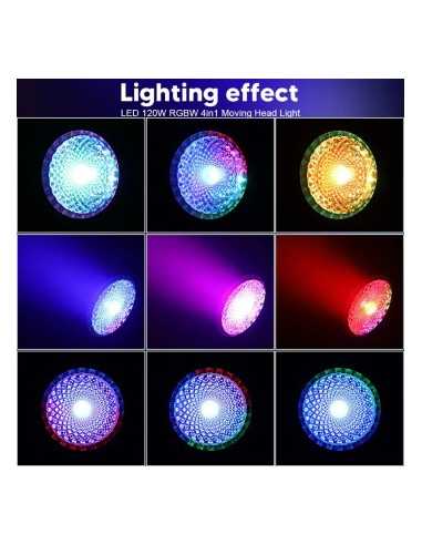 BD-LM120 LED MOVING HEAD WASH 120W RGBW + RING
