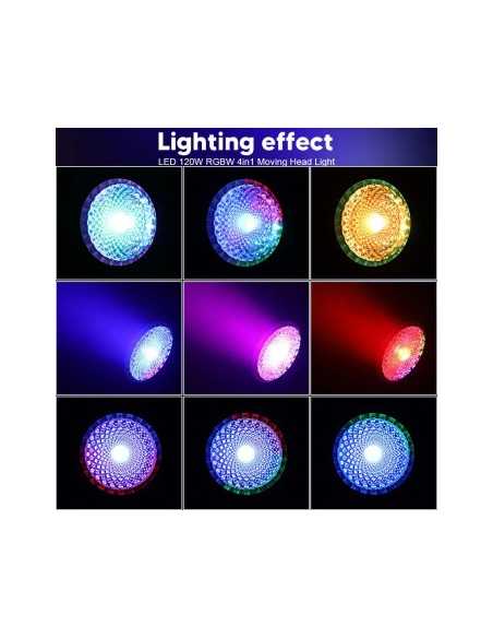 BD-LM120 LED MOVING HEAD WASH 120W RGBW + RING