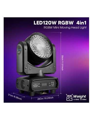 BD-LM120 LED MOVING HEAD WASH 120W RGBW + RING