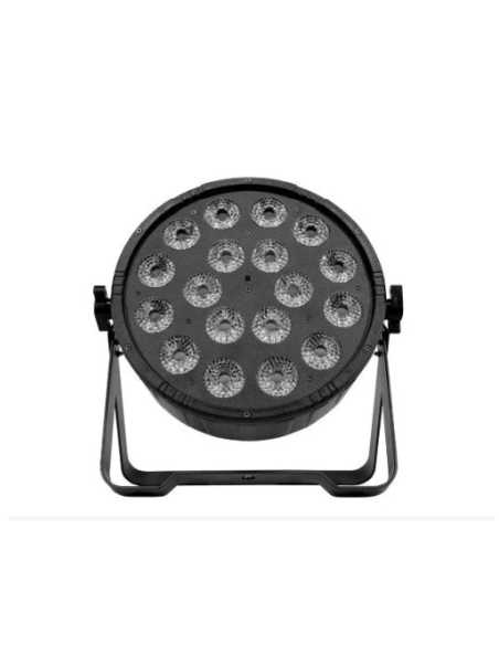 KIT 8U NEBULA 18 FOCO FLAT LED 18 Leds 12W 6EN 1 RGBWAUV + CASE