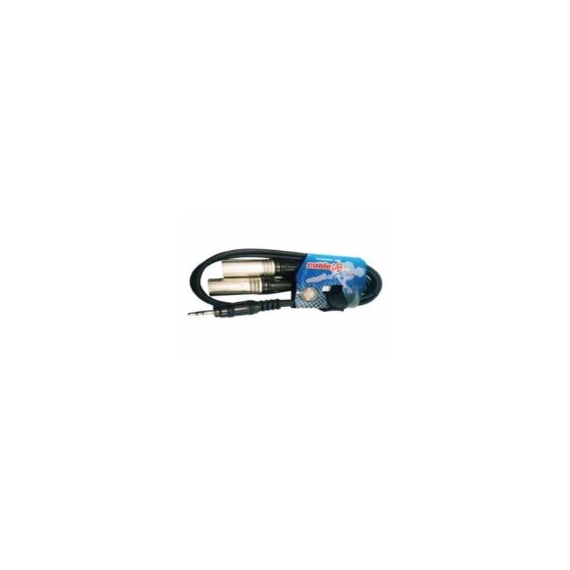 Cable profesional miniplug a dos XLR macho...