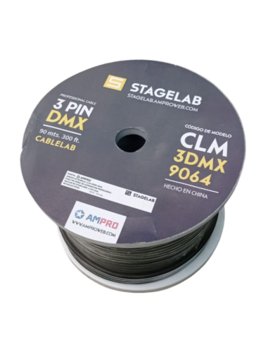 CARRETE DE 90 M. CABLE DMX 3 PIN