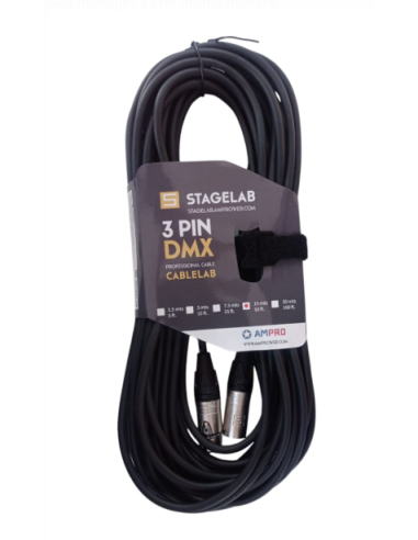 CABLE DMX 15 MTS. CABLELAB 3 PIN