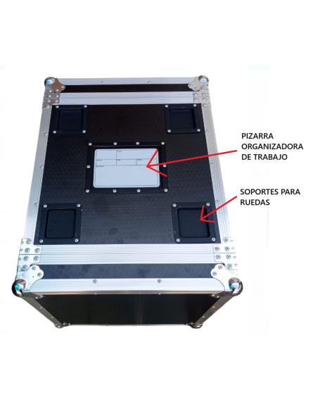 CASE RACK 10U CPH-10U MADERA TERM PANAL c/RUEDAS APILABLE