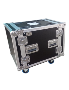 CASE RACK 12U CPH-12U MADERA TERM PANAL c/RUEDAS APILABLE