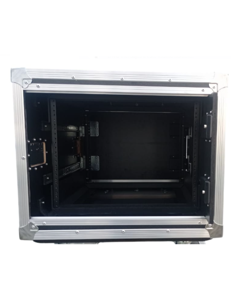 CASE RACK PRO 8U MADERA c/RUEDAS / APILABLE / CIERRE RÁPIDO / SISTEMA SLAM