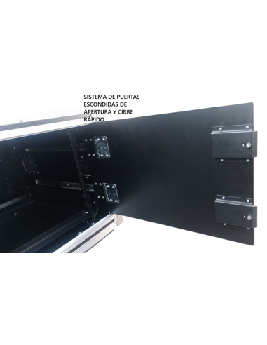 CASE RACK PRO 8U MADERA c/RUEDAS / APILABLE /...