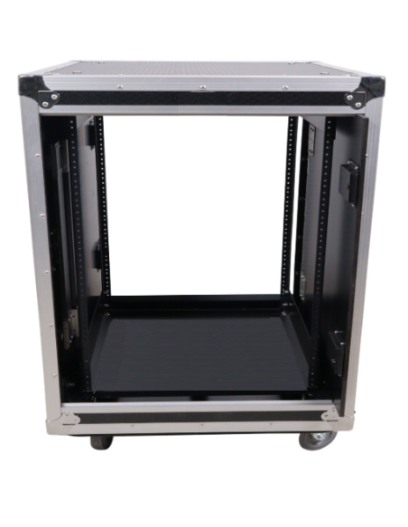 CASE RACK PRO 8U MADERA c/RUEDAS / APILABLE / CIERRE RÁPIDO / SISTEMA SLAM