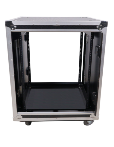 CASE RACK PRO 10U MADERA c/RUEDAS / APILABLE /...