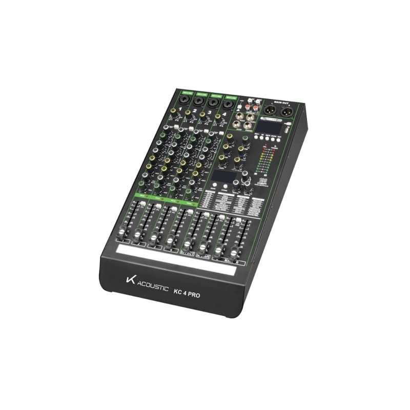 KC 4 PRO MIXER 4 CH. FX CON CASE, INTERFACE,...