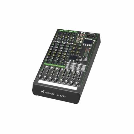 KC 4 PRO MIXER 4 CH. FX CON CASE, INTERFACE, BLUETOOTH, USB, ALUMINIO K ACOUSTIC