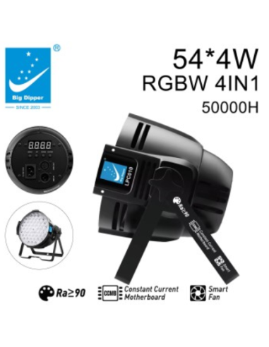 BD-LPC010 RGBW QUAD-LED PAR KING 54x4W (4 EN 1)