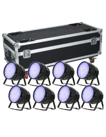 BD-LPC010K KIT 8 X RGBW QUAD-LED PAR KING 54x4W (4 EN 1)