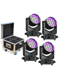 BD-LM1915RK KIT X4 LED 19x15W BEAM/ZOOM/RING + FC