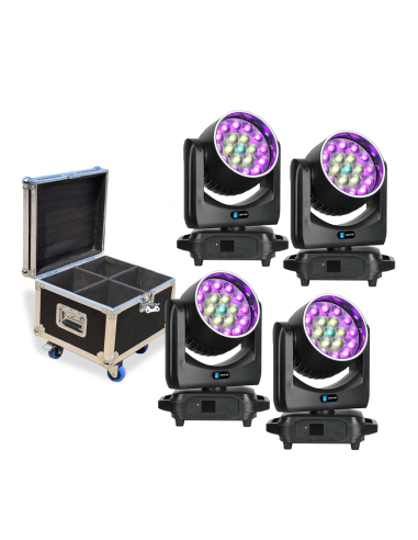 BD-LM1915RK KIT X4 LED 19x15W BEAM/ZOOM/RING + FC