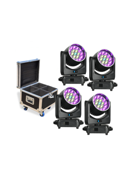BD-LM1915RK KIT X4 LED 19x15W BEAM/ZOOM/RING + FC