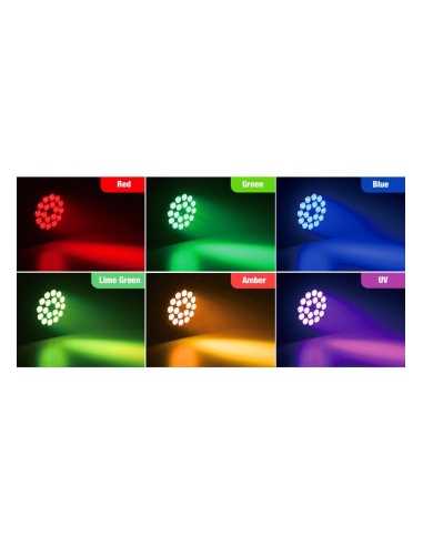 BD-LPC1818 RGBLA+UV LED PAR SLIM 18X18W
