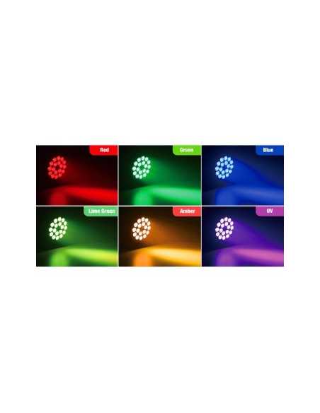 BD-LPC1818 RGBLA+UV LED PAR SLIM 18X18W