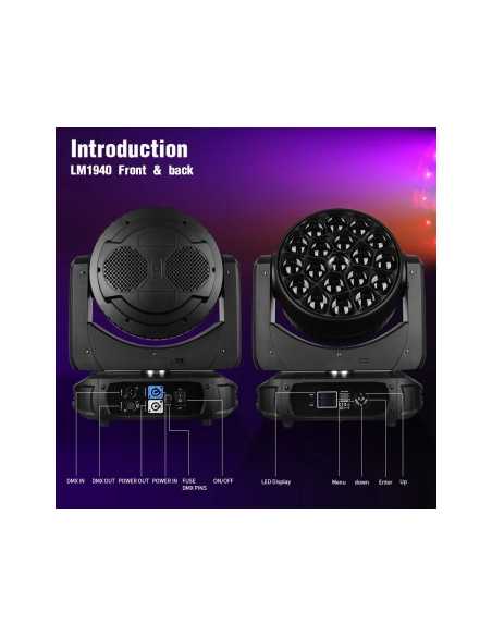 BD-LM1940K KIT X2 LED 19x40W ZOOM B-EYE + FLIGHT CASE