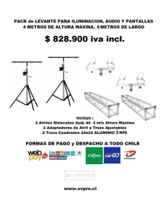 KIT MONTAJE 24X24 6MTS + ATRILES HULK 80 + ADAPTADORES...