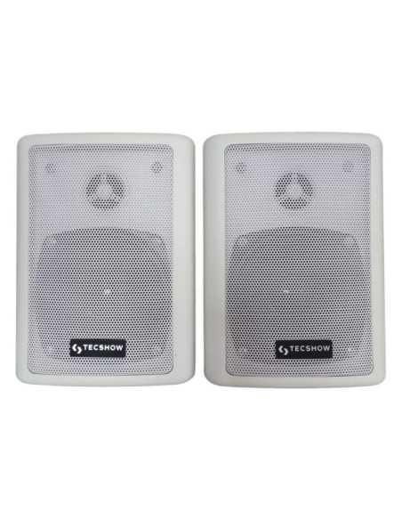 DOME W4.5(PAR) W PARLANTE 4", TWEETER 0.5", 20W RMS BLANCO TECSHOW