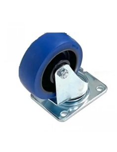 RUEDA GIRATORIA AZUL 100MM SIN FRENO