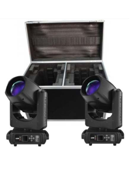 KIT 2x BEAM 295W MOVING HEAD + FLIGHT CASE