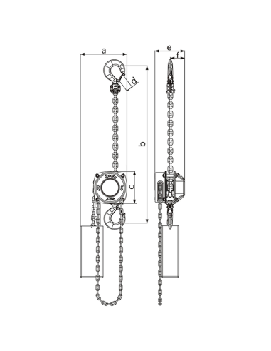 SET TECLE MANUAL 1T. CADENA 9 M....