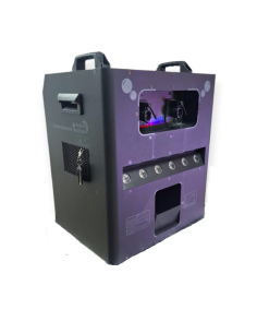 MÁQUINA DE BURBUJAS CON HUMO. LED DE COLORES. INCLUYE CASE.