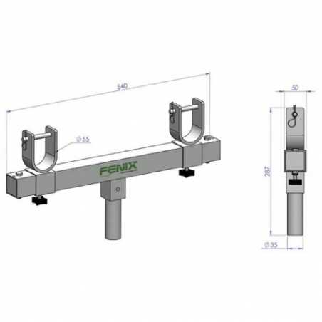 Soporte Ajustable para Truss hasta 40cm. AC-508B FENIX