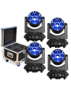 BD-LM0740K KIT X4 LED 7x40W ZOOM B-EYE + FLIGHT CASE