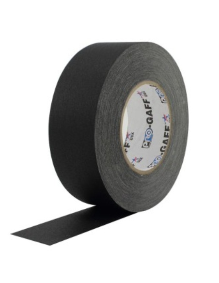 PRO GAFF TELA NEGRO MATE 2" x 50M. PRO TAPES USA