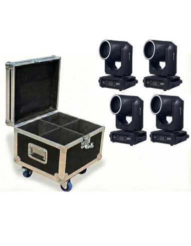 Axis Beam 150 Led Pack de 4 UNID. en CASE