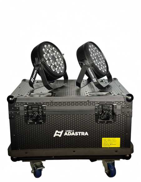KIT DE 8 UNID. PAR LED DE ALUMINIO 18X12W RGBW LUMINA 18 en CASE