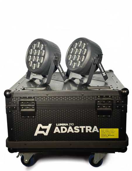 KIT DE 8 UNID. PAR LED DE ALUMINIO 210W 14X15W LUMINA 210 en CASE