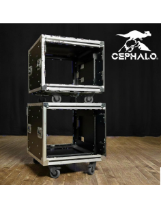 CASE RACK PRO 8U MADERA c/RUEDAS / APILABLE / CIERRE...