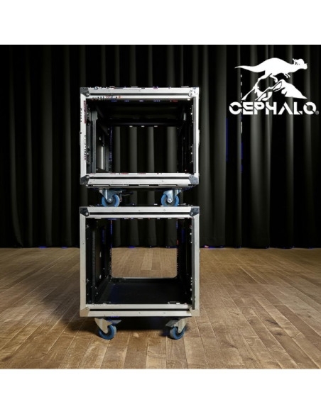 CASE RACK PRO 8U MADERA c/RUEDAS / APILABLE / CIERRE RÁPIDO / SISTEMA SLAM
