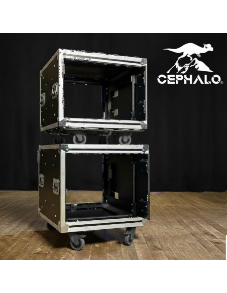 CASE RACK PRO 10U MADERA c/RUEDAS / APILABLE / CIERRE RÁPIDO / SISTEMA SLAM