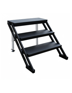 A-46 ESCALERA 3 PELDAÑOS ALUMNIO COLOR NEGRO