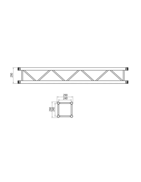 BT-05MT TRUSS ALUMINIO 29X29 0,5 M. 3MM BIG TRUSS
