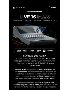 LIVE 16 PLUS MIXER DIGITAL 24 CANALES DSP, 16 ENTRADAS...