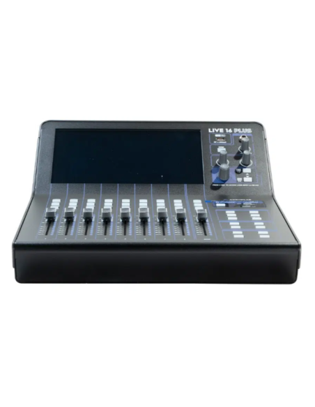 LIVE 16 PLUS MIXER DIGITAL 24 CANALES DSP, 16 ENTRADAS FÍSICAS, PANTALLA TÁCTIL Y FADERS MOTORIZADOS