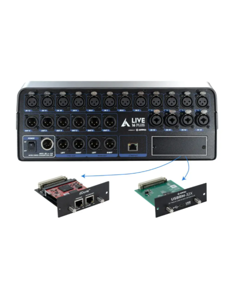 LIVE 16 PLUS MIXER DIGITAL 24 CANALES DSP, 16 ENTRADAS FÍSICAS, PANTALLA TÁCTIL Y FADERS MOTORIZADOS