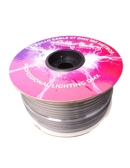 CT-D001 CABLE DMX 512 GRIS 110OHMS OD6.5MM ROLLO 100M.